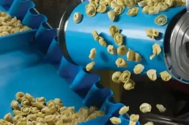 BlueBelt Pro food-safe blue conveyor belt close-up